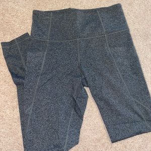 Athleta Grey Salutation Leggings with Stash Pocket
